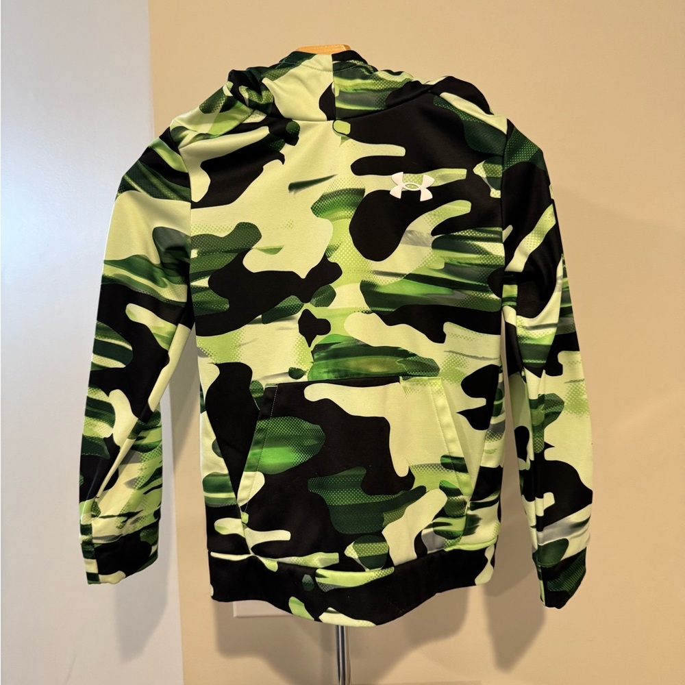 Under Armour Kids Green and Black Camo Jacket